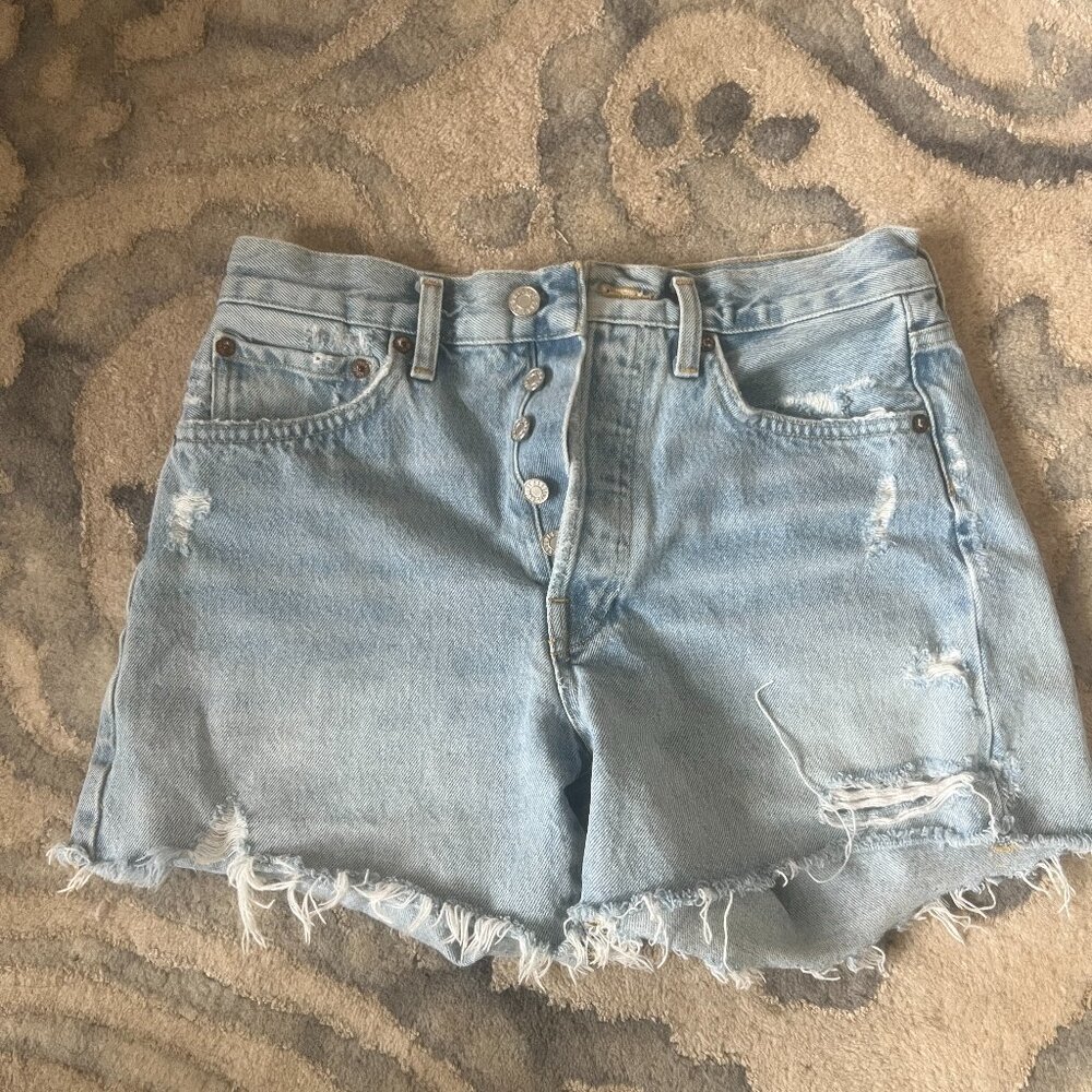Agolde Parker Long Jean Shorts